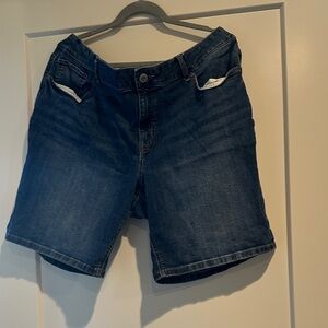 Maurices Dark Blue Denim Bermuda Shorts